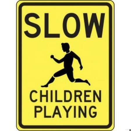 Accuform BICYCLE  PEDESTRIAN SIGN SLOW  FRW483HP FRW483HP